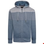 KAM Marl Stripe Hoody - denim